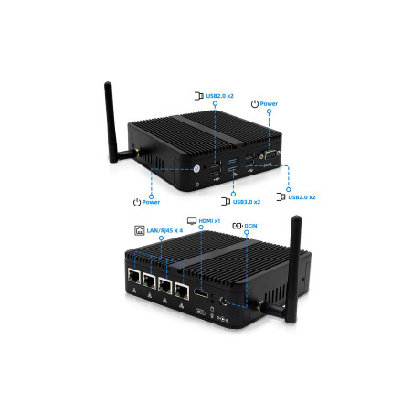 YASHI NUCKY-F J4125 8/256 4x LAN 1x COM Fdos