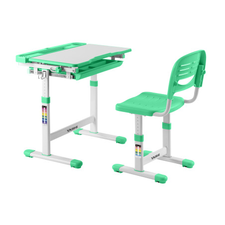 YASHI Kids Desk and Chair Set W/Green